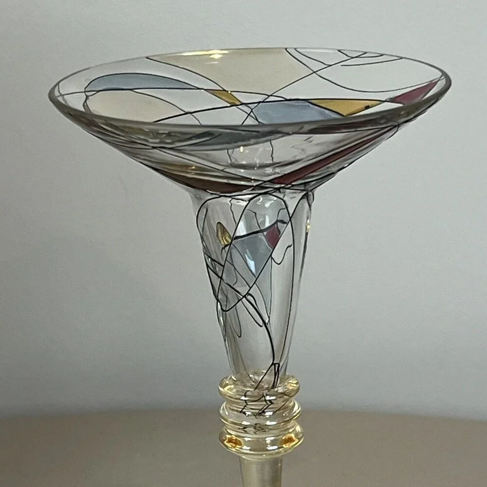 Partylite Mosaic Candle Holder Calypso Stained Glass Tapered 7" - Picture 3 of 16